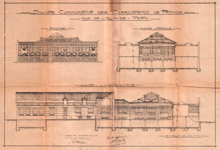 11 rue Eugène-et-Marie-Louise-Cornet [ancienne rue de l'Alliance] : permis de construire.