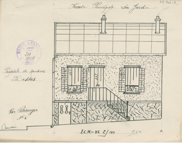 6 rue Béranger : permis de construire.