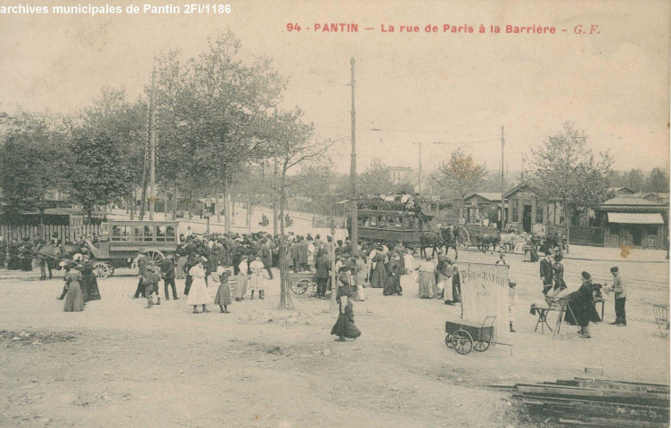 94. La rue de Paris à la Barrière.