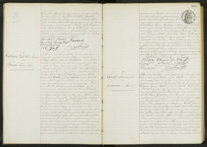 Commune de Pantin : registre des actes de mariage.