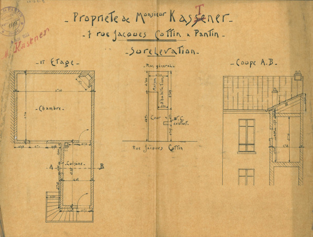 7 rue Jacques-Cottin, projet de construction d'une maison en bois d'une pièce à usage de salle à manger : permis de construire.