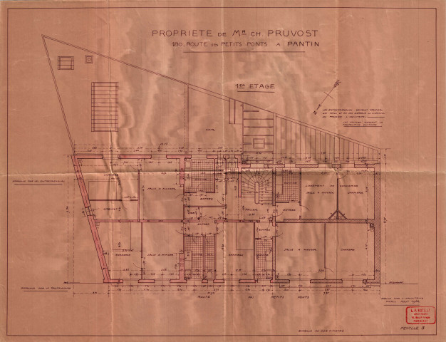 180 avenue du Général-Leclerc [ancienne route des Petits-Ponts], surélévation : permis de construire.