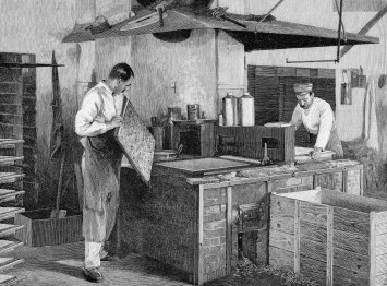Atelier de chimicage (trempage de la tête des allumettes) de la manufacture de Pantin - L’Illustration du 6 avril 1895 Atelier de chimicage (trempage de la tête des allumettes) de la manufacture de Pantin - L’Illustration du 6 avril 1895