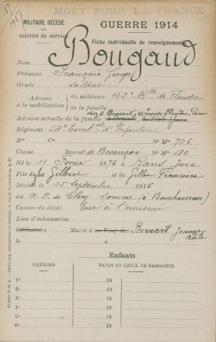 BOUGAUD François Georges