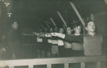 Entraînement de boxe au Ring de Pantin : photographie noir et blanc.