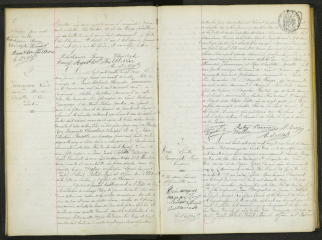 Commune de Pantin : registre des actes de mariage.