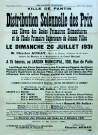Distribution des prix : affiche.