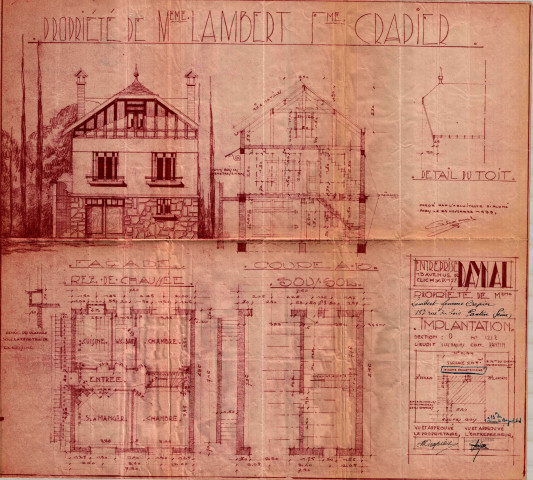 157 rue du Bois : permis de construire.
