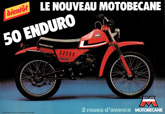 La nouvelle 50 Enduro de Motobécane : affiche.