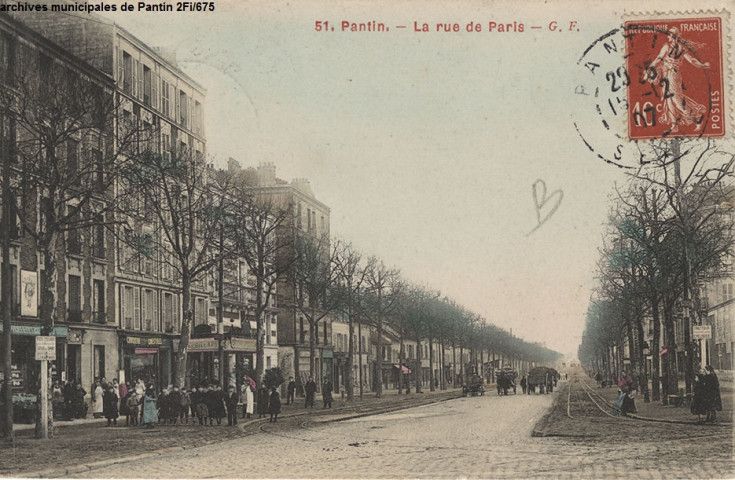 51. Pantin - La rue de Paris.