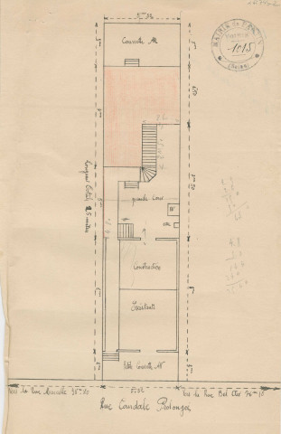 74 rue de Candale-Prolongée : permis de construire.