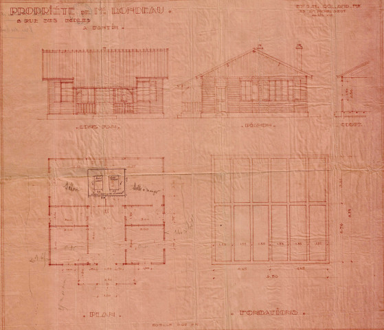8 rue Gabrielle-Josserand [ancienne rue des Écoles], construction d'un chalet en bois : permis de construire.