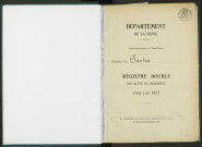 Commune de Pantin : registre des actes de naissance.