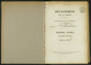 Commune de Pantin : registre des actes de décès.