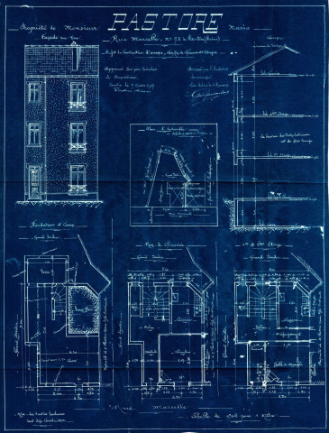 78 rue Marcelle, construction d'un bâtiment d'habitation de deux étages annexe au bâtiment existant : permis de construire.