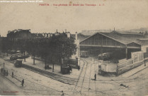 Pantin - Vue générale du dépôt des tramways.