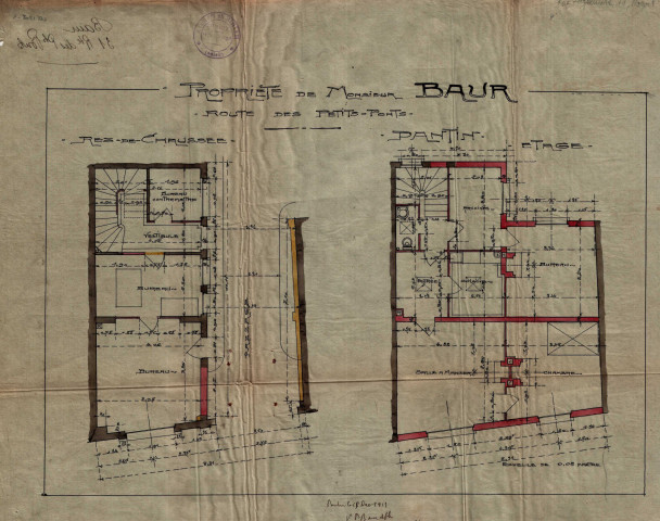 31 avenue du Général-Leclerc [ancienne route des Petits-Ponts] : permis de construire.