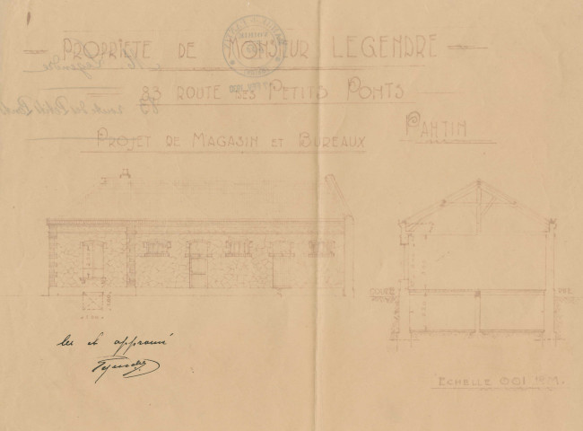 83 avenue du Général-Leclerc [ancienne route des Petits-Ponts] : permis de construire.