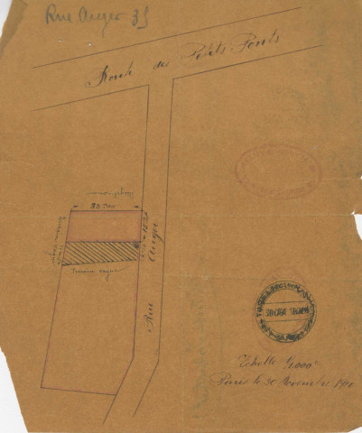 38-40 rue Auger et passage Roche, projet de construction d'un poste de transformation : permis de construire.