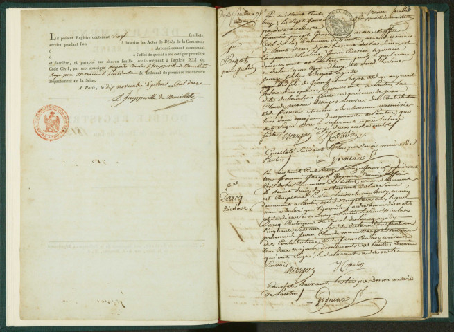 Commune de Pantin : registre des actes de décès.