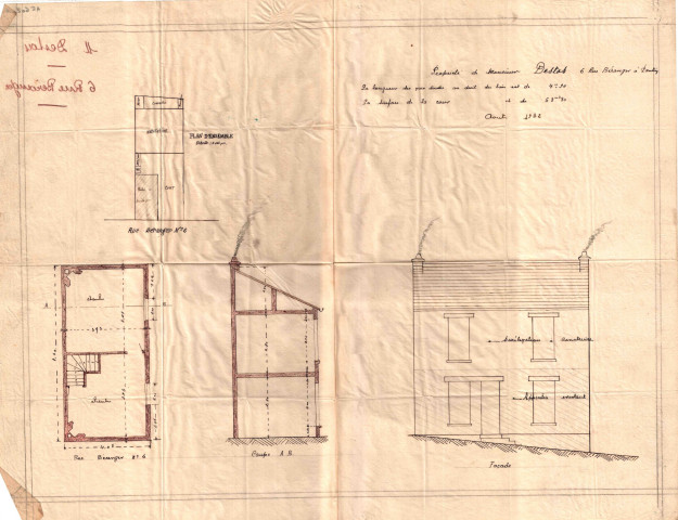 6 rue Béranger : permis de construire.