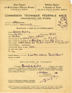 Stages de l'Union française des œuvres laïques d'éducation physique et de la Fédération sportive et gymnique du travail (FSGT), questionnaire aux candidats : formulaire rempli par Michelle Hasenfratz [fille de Roger Hasenfratz et Georgette Baudon].