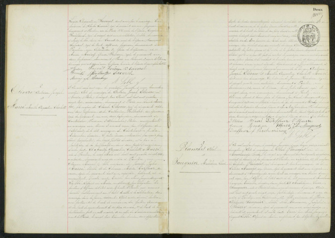 Commune de Pantin : registre des actes de mariage.