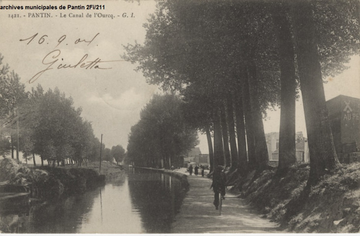 1421. Pantin - Le canal de l'Ourcq.