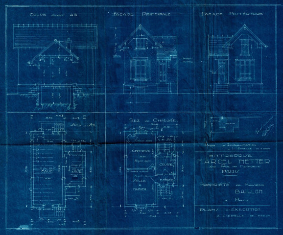 52 rue Marcelle, construction d'un pavillon d'habitation : permis de construire.