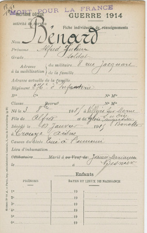 BENARD Alfred Julien