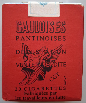 Paquet de Gauloises fabriquées pendant l’occupation de l’usine - 91Z Paquet de Gauloises fabriquées pendant l’occupation de l’usine