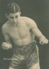 Portrait du boxeur André Benatar : photographie noir et blanc.