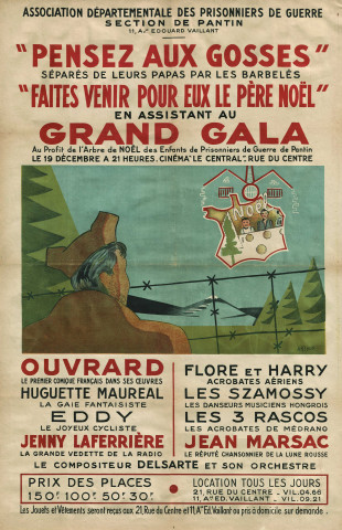 Grand gala de Noël au profit des prisonniers de guerre : affiche.