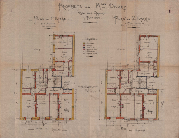 [11] rue des Grilles, construction d'un immeuble de cinq étages : permis de construire.