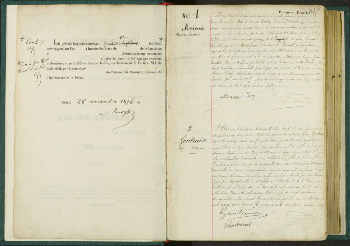 Commune de Pantin : registre des actes de décès.