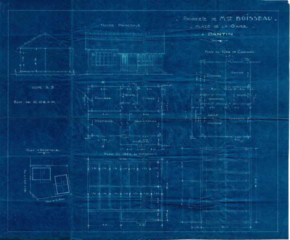 Rue de l'Hôtel-de-Ville et place de la Gare [actuelle place Salvador-Allende] : permis de construire.