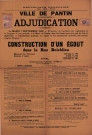 Construction d'un égout rue Boieldieu : affiche.