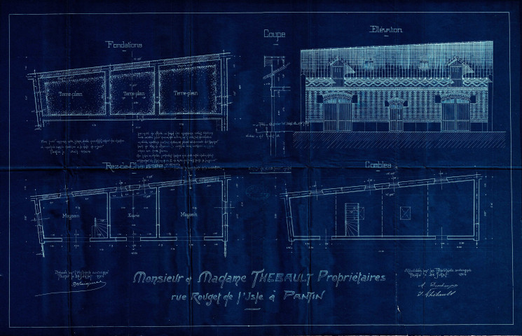 31 rue Rouget-de-Lisle, construction d'un immeuble de trois étages avec dépendances : permis de construire.