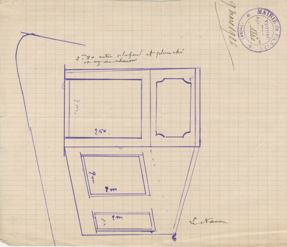 176 avenue Jean-Lolive [ancienne rue de Paris] et route de Noisy-le-Sec, construction d'une boutique : permis de construire.