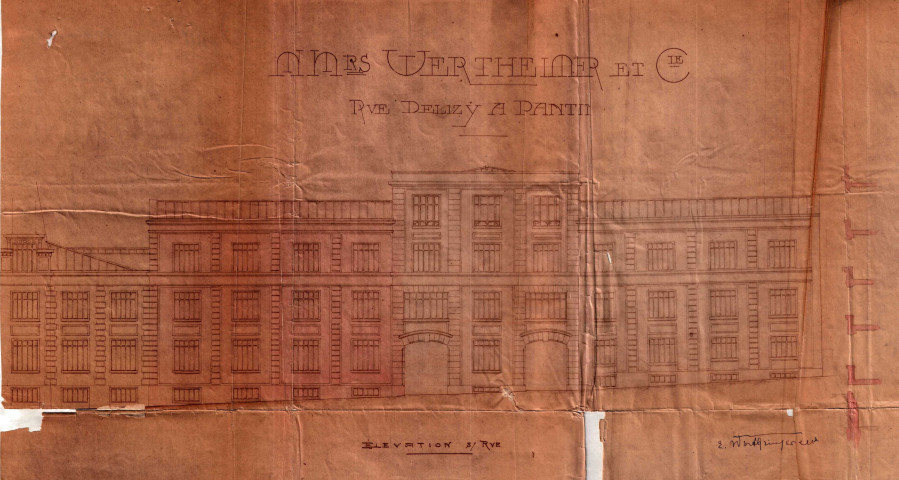 40 rue Delizy [ancien 22 rue Delizy] et chemin Latéral-au-Chemin-de-Fer, agrandissement d'usine : permis de construire.
