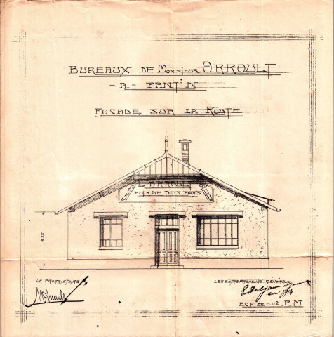 9 avenue Édouard-Vaillant [ancienne route d'Aubervilliers] : permis de construire.