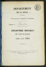Commune de Pantin : registre des actes de mariage.