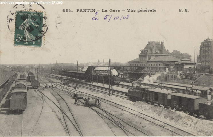 654. Pantin - La gare - Vue générale.