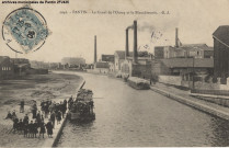 2046. Pantin - Le canal de l'Ourcq et la blanchisserie.