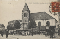6818. Pantin - Le marché et l'église (église Saint-Germain).