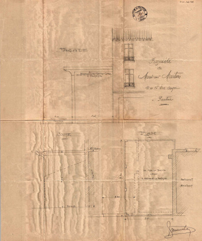 13 rue Auger : permis de construire.