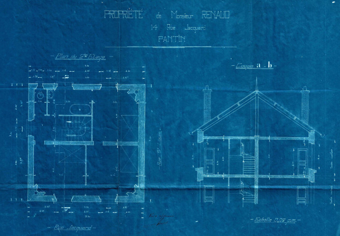 1 rue Saint-Louis et 14 rue Jacquart, projet de surélévation d'un étage : permis de construire.