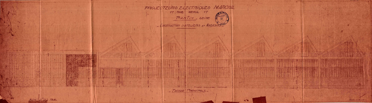 17 rue Méhul, construction d'ateliers et magasins : permis de construire.