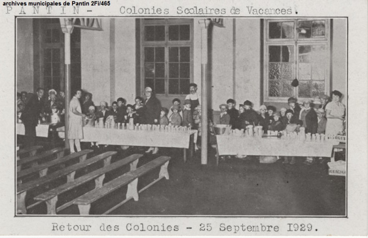 Colonies scolaires de vacances - Retour des colonies - 25 septembre 1929.