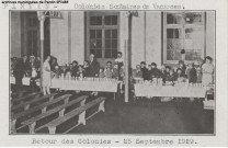 Colonies scolaires de vacances - Retour des colonies - 25 septembre 1929.
